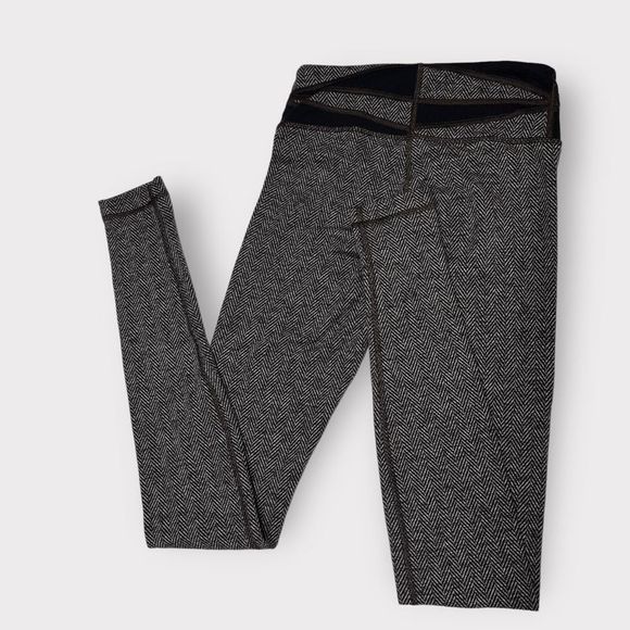 Lululemon Wunder Under Pant 2 Luon Herringbone Black Brown Grey Calm XS Leggings - Picture 9 of 9